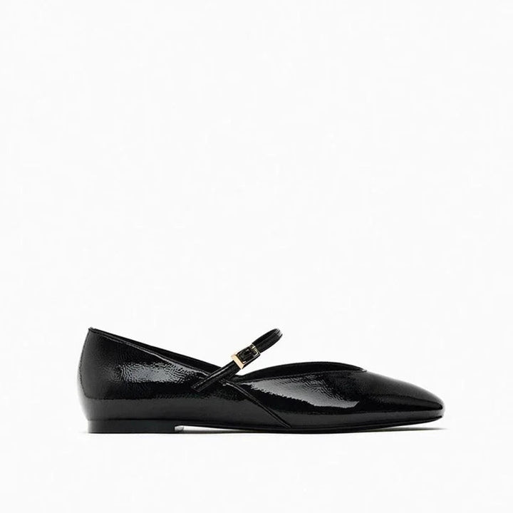 Kara | Ballerine Nere Verniciate Comode