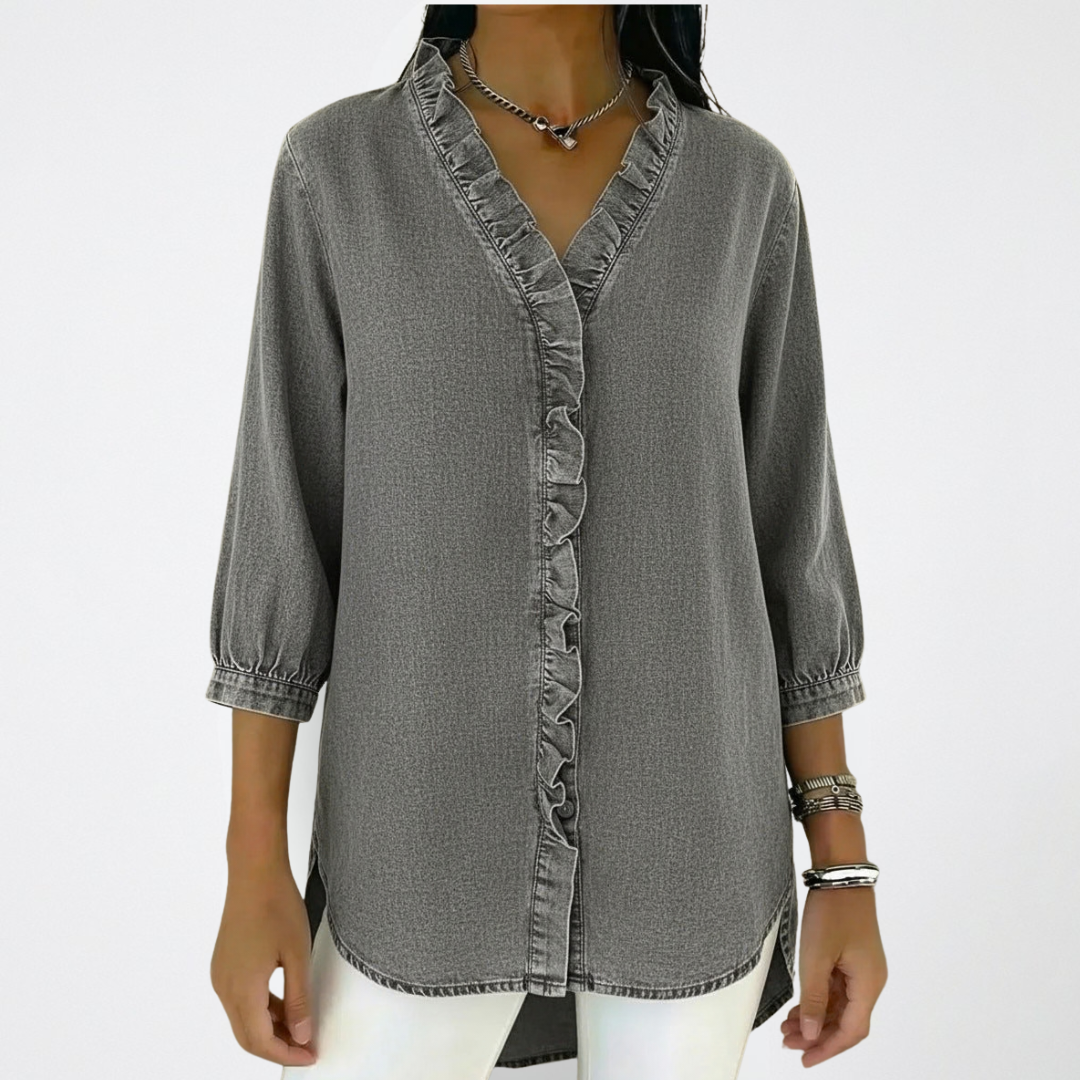 Karin | Elegante Blusa Donna con Volant - Comfort e Stile per Ogni Occasione 1