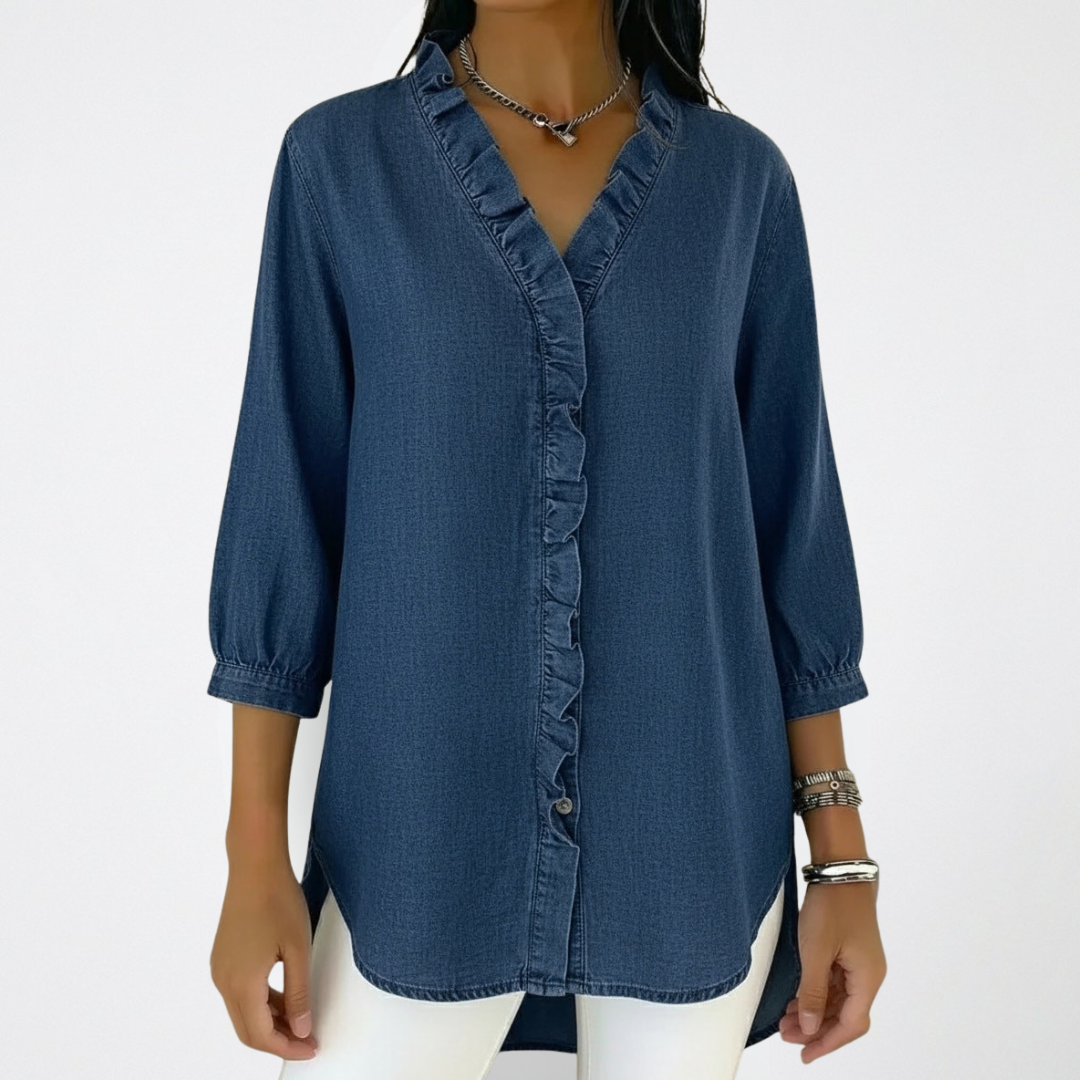 Karin | Elegante Blusa Donna con Volant - Comfort e Stile per Ogni Occasione 3