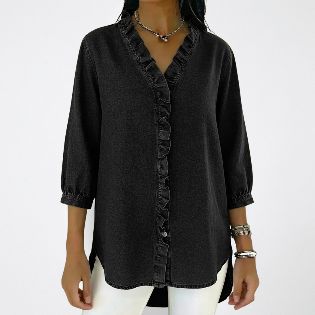 Karin | Elegante Blusa Donna con Volant - Comfort e Stile per Ogni Occasione 5