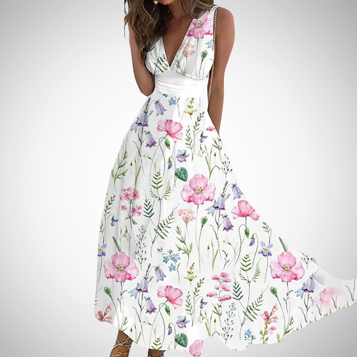 Katrina | Elegante Maxi Abito Donna con Stampa Botanica - Perfetto per Cerimonie e Occasioni Speciali 2