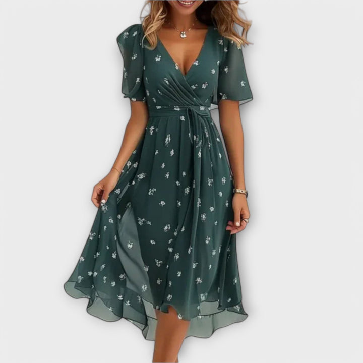 Abito Donna Floreale Leggero Stile Elegante - Vesarelli
