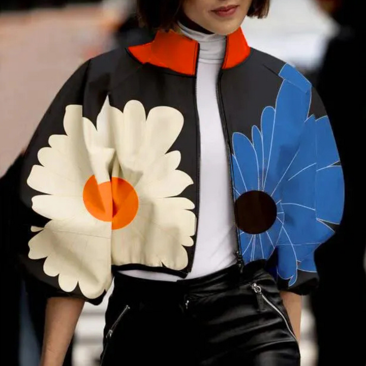 Giacca Corta Donna Stile Sofisticato Vestibilità Slim