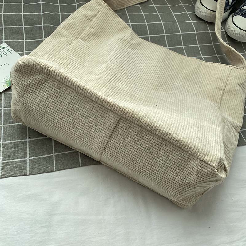 Borsa Tracolla Donna in Tela Velluto a Coste Classica Resistente