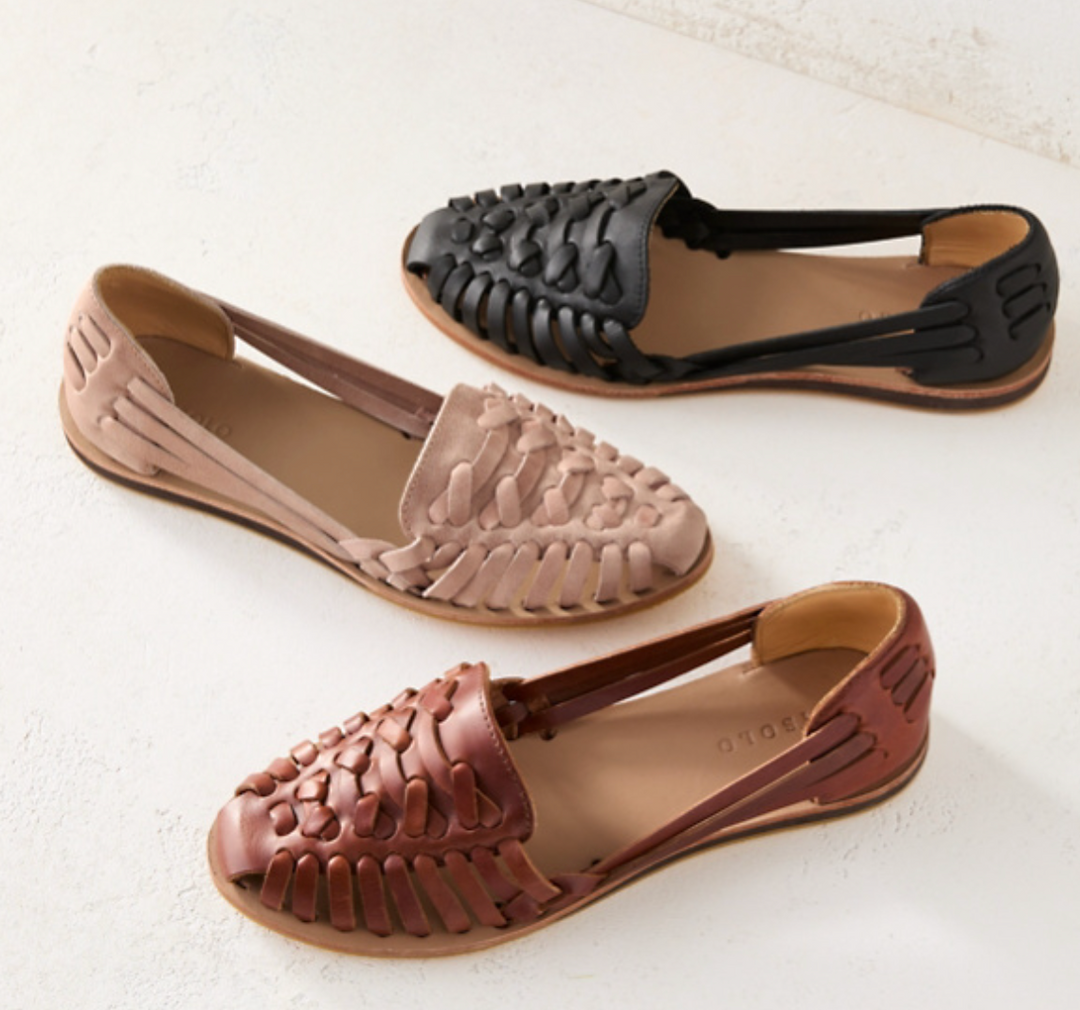 Sandali Donna Intrecciati Stile Huarache Punta Chiusa Basse