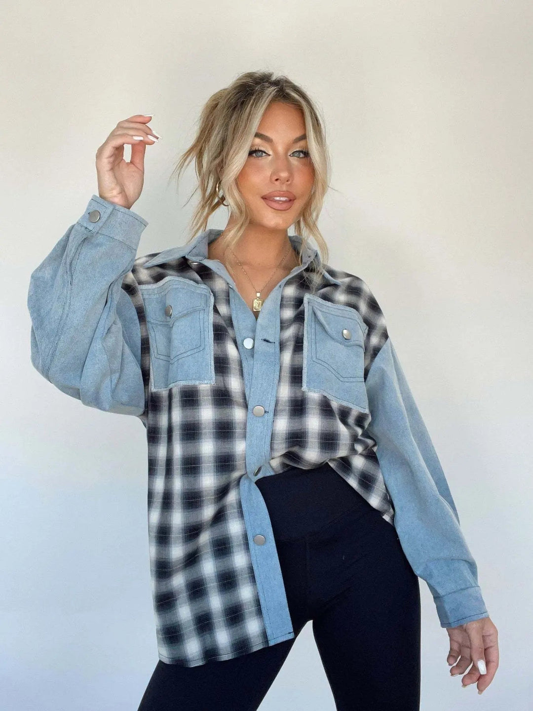 Camicia Jeans Donna Oversize Stile Retrò Estiva - Vesarelli