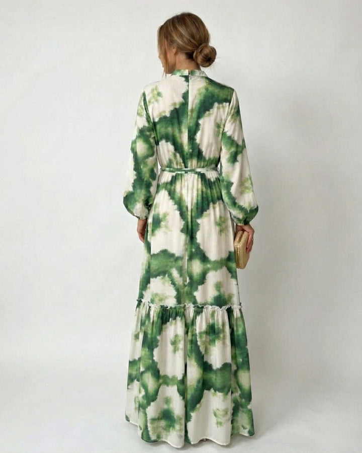 Abito lungo Donna con cintura in vita Stile fluido elegante