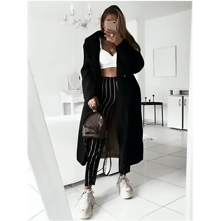 Cappotto Lungo Donna Invernale Caldo Classico