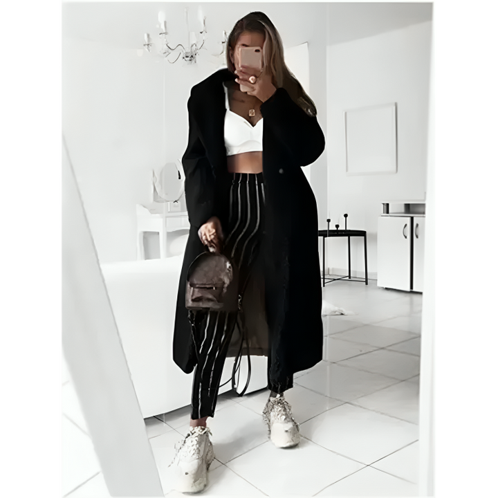 Cappotto Lungo Donna Invernale Caldo Classico