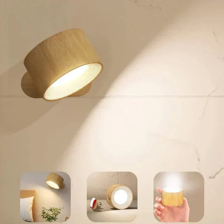 Lampada da Parete Wireless Dimmerabile con Design Rotante a 360° – Illuminazione Flessibile e Ricaricabile 9