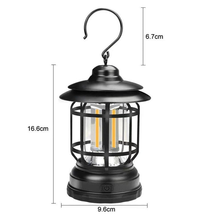 Lampada da campeggio retrò portatile 7