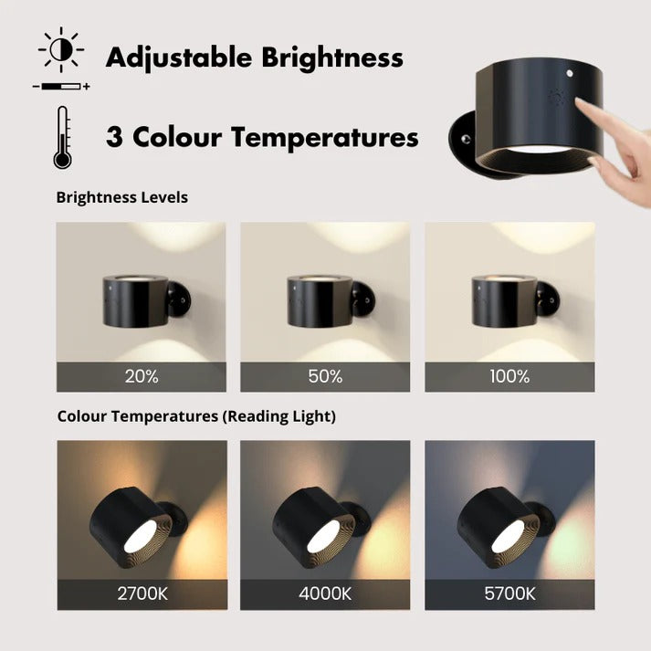 Lampada da parete ricaricabile a LED 4