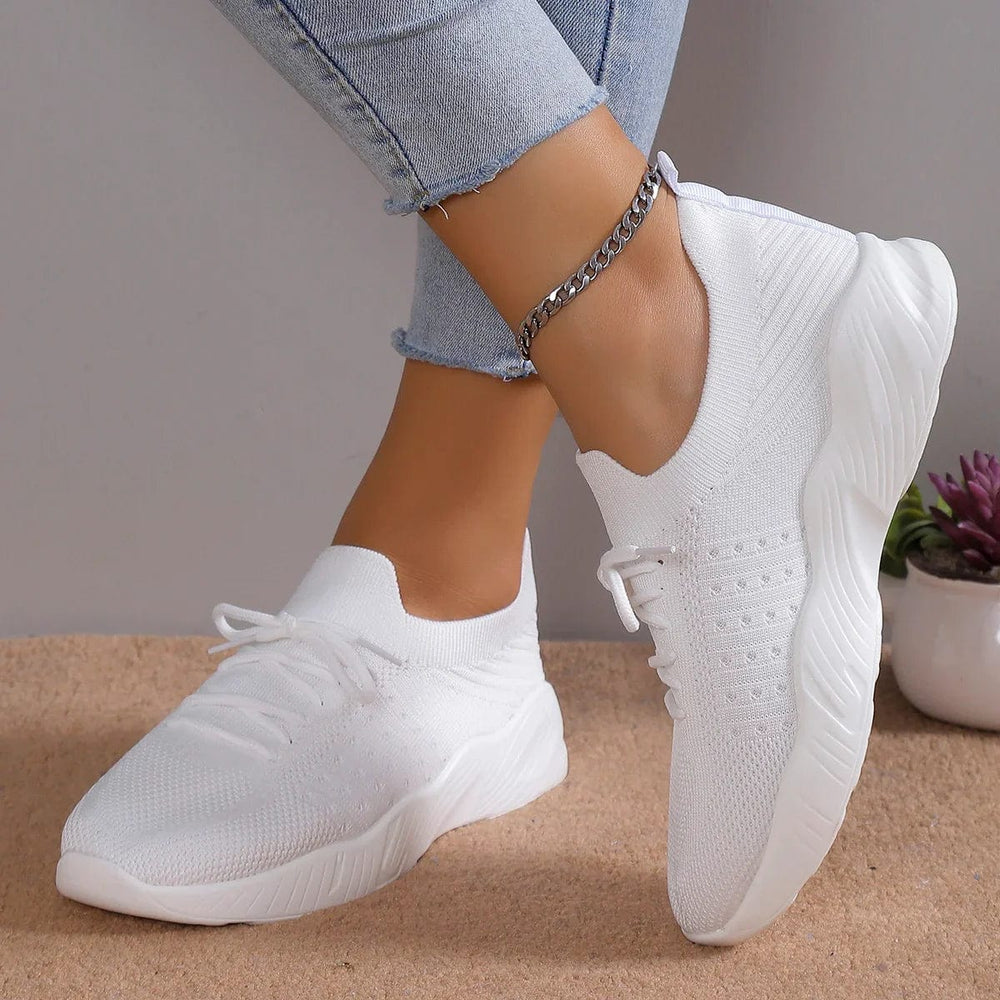 Lara | Scarpe con Suola in Gomma e Supporto Arco Plantare Bianco