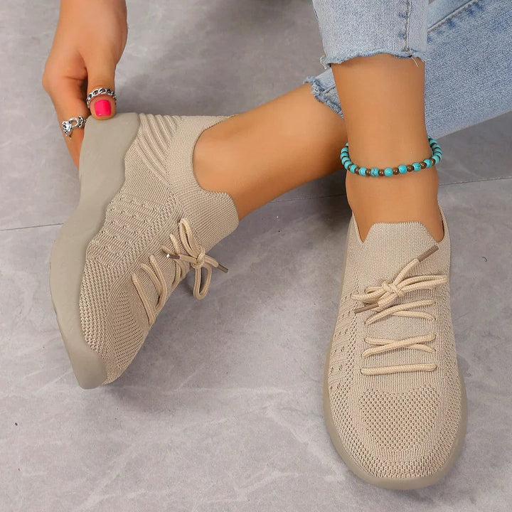 Lara | Scarpe con Suola in Gomma e Supporto Arco Plantare Beige