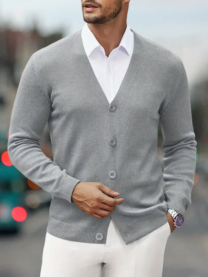 Cardigan Uomo Classico Tessuto Morbido Vestibilità Regolare - Vesarelli