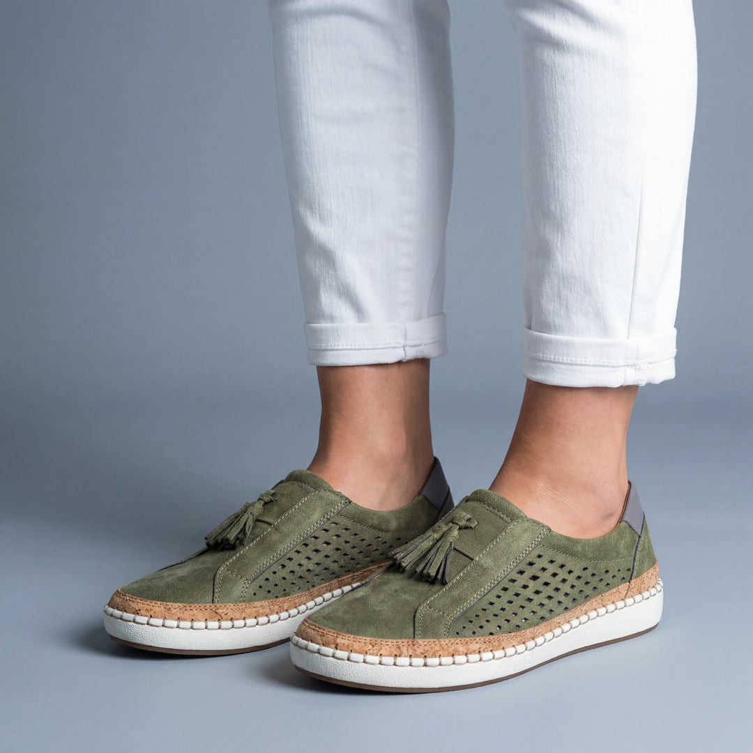 Sneaker Donna Slip-On Traforata Leggera con Nappine - Vesarelli