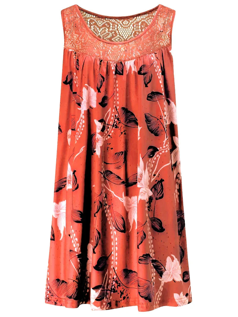 Lena | Elegante Maxi Abito Donna con Motivo Floreale per Cerimonia e Occasioni Speciali 11