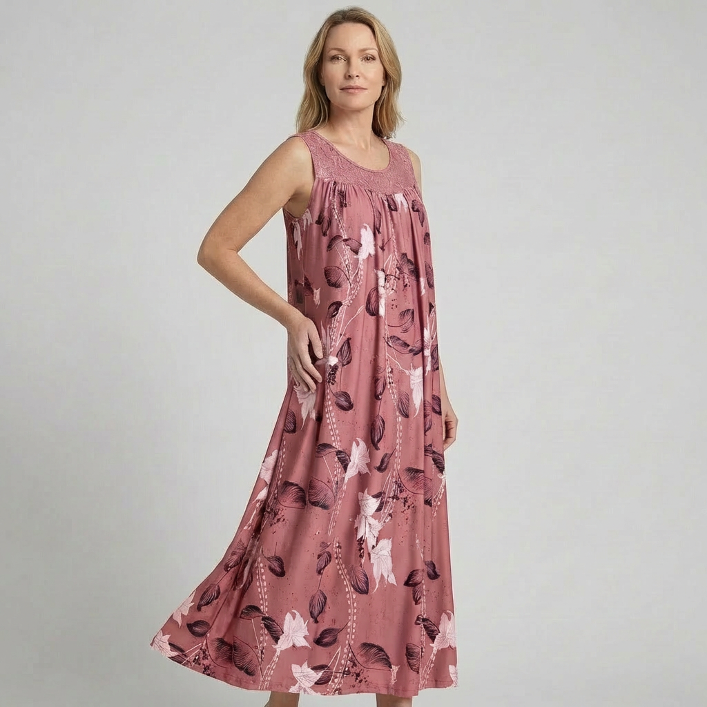 Lena | Elegante Maxi Abito Donna con Motivo Floreale per Cerimonia e Occasioni Speciali 5