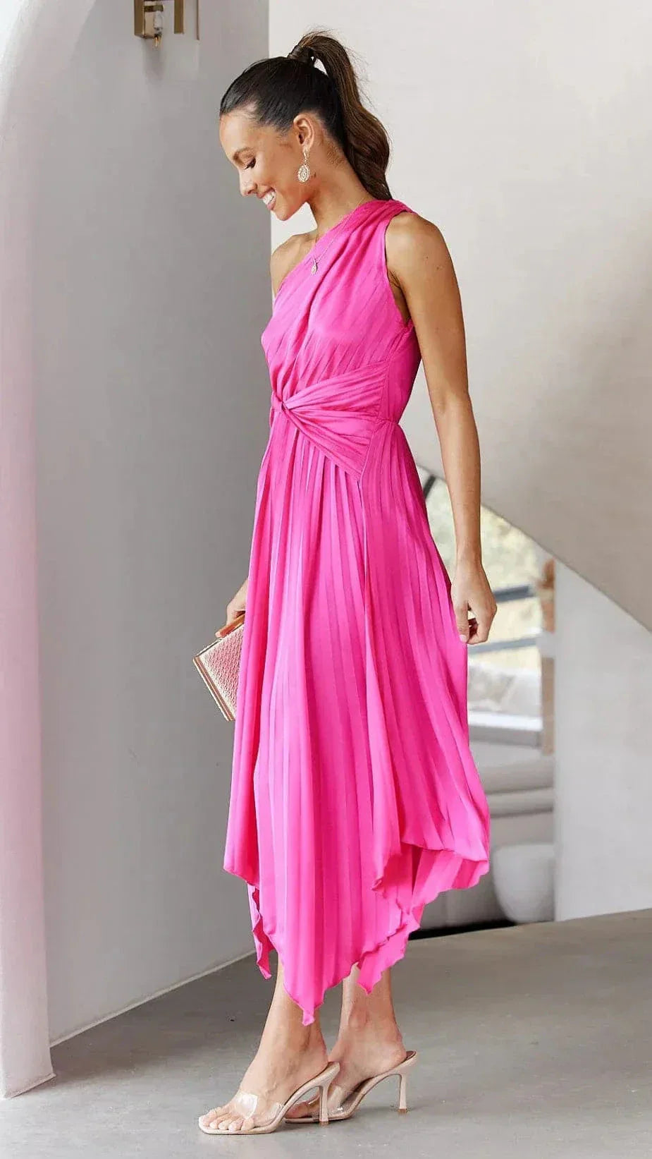 Abito Midi Donna Moderno Semplice Raffinato