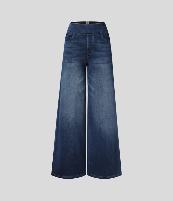 Lento | Jeans Elasticizzati a Gamba Larga