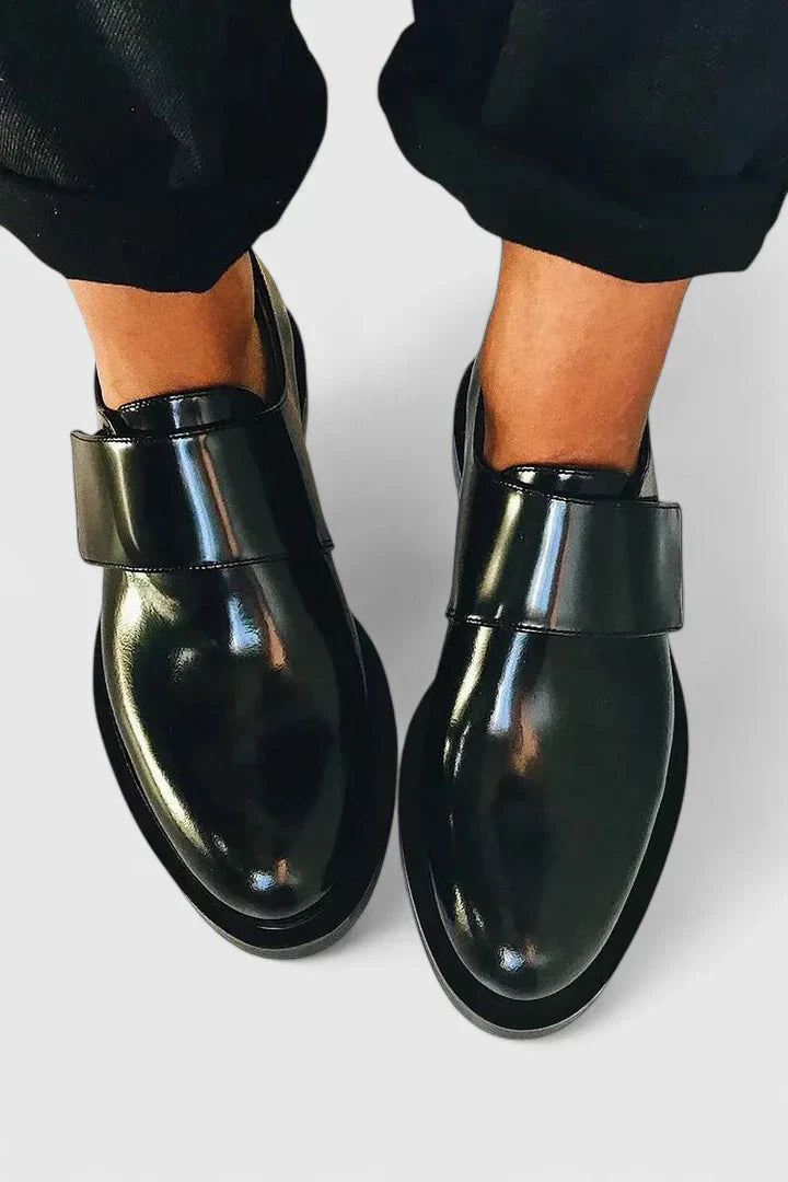 Mocassino Uomo in Pelle Verniciata Slip-On Elegante - Vesarelli