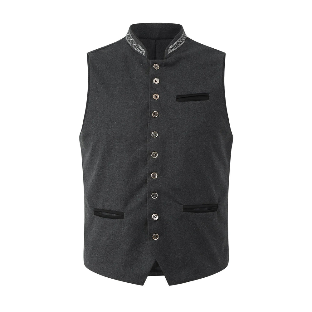 Leon | Gilet Uomo Slim Fit Elegante con Ricami e Dettagli Tradizionali 1