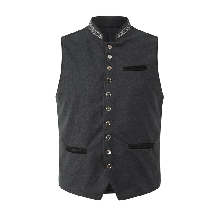 Leon | Gilet Uomo Slim Fit Elegante con Ricami e Dettagli Tradizionali 1