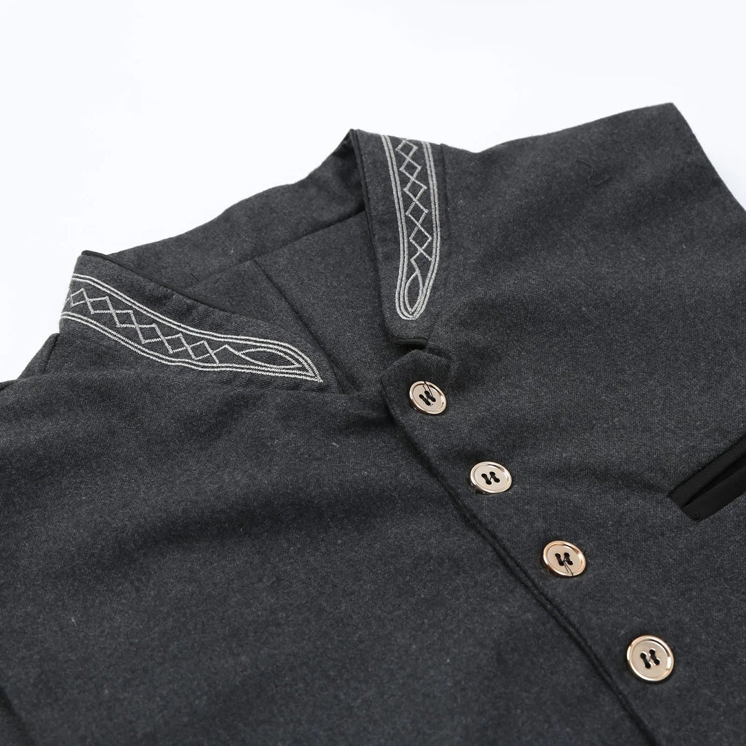 Leon | Gilet Uomo Slim Fit Elegante con Ricami e Dettagli Tradizionali 3