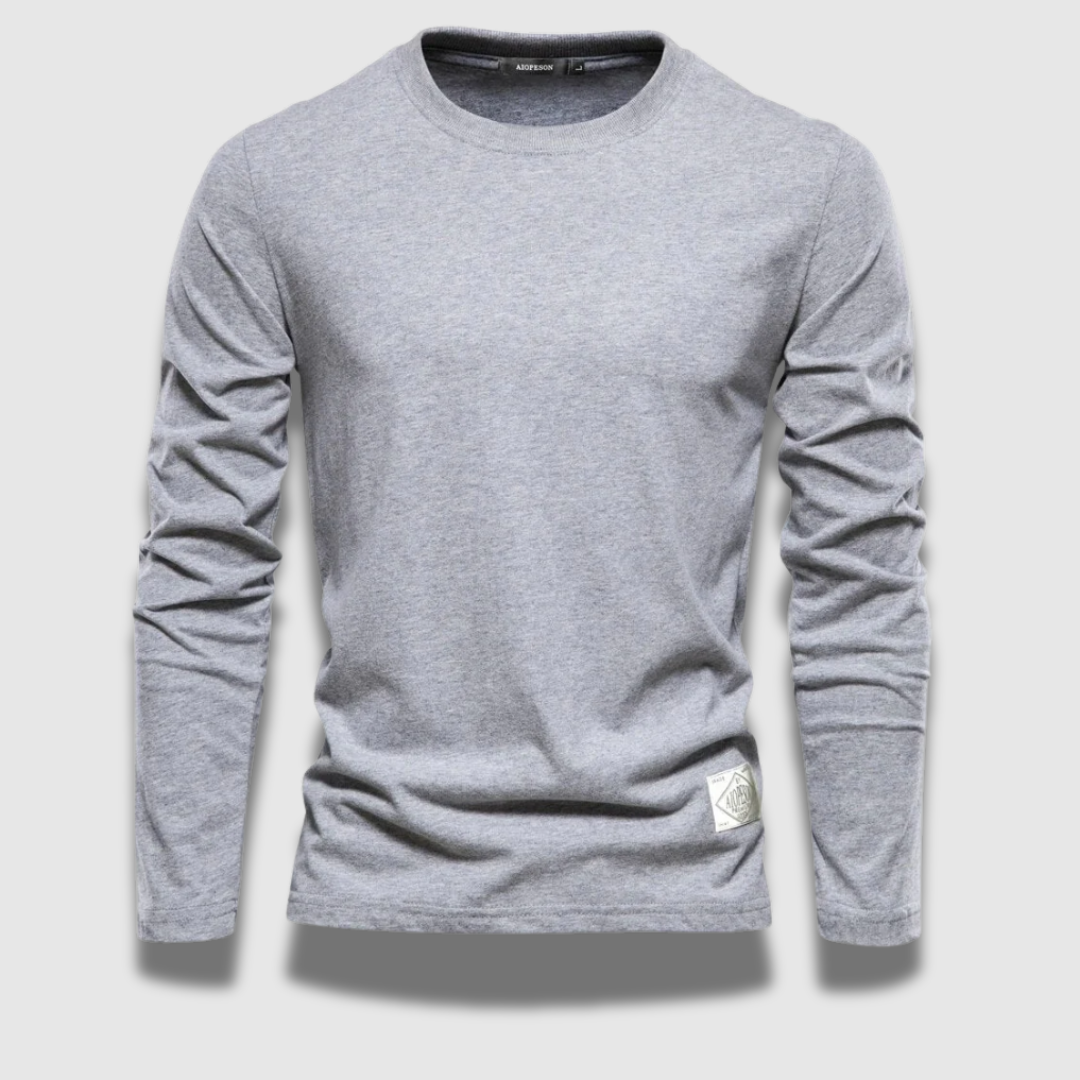 Maglietta Uomo Maniche Lunghe Elegante Casual Slim Fit