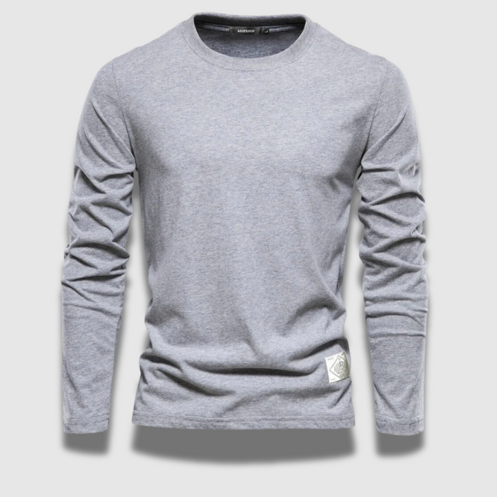 Maglietta Uomo Maniche Lunghe Elegante Casual Slim Fit