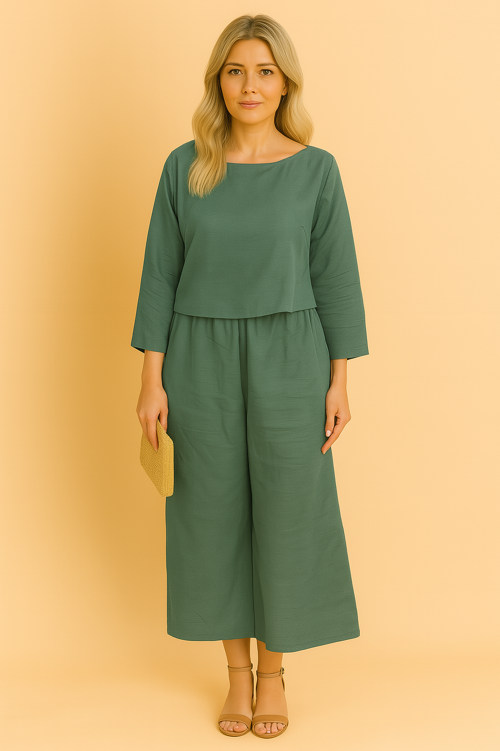 Lily | Completo in lino arioso: camicetta e pantaloni 2