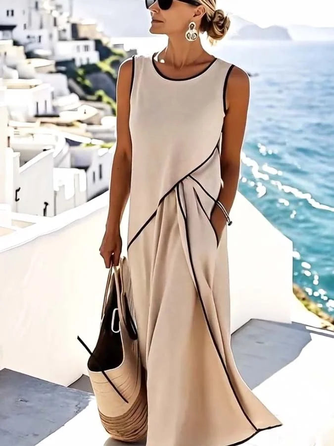 Livia | Elegante Abito Donna Senza Maniche Gonna Svasata 2