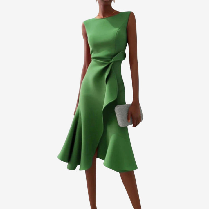 Livia | Elegante Abito Midi Cerimonia Asimmetrico per Donna 3