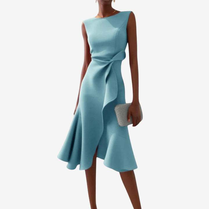 Livia | Elegante Abito Midi Cerimonia Asimmetrico per Donna 4