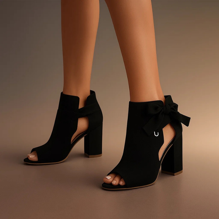 Livia | Eleganti Sandali Donna Peep-Toe con Tacco Largo 3