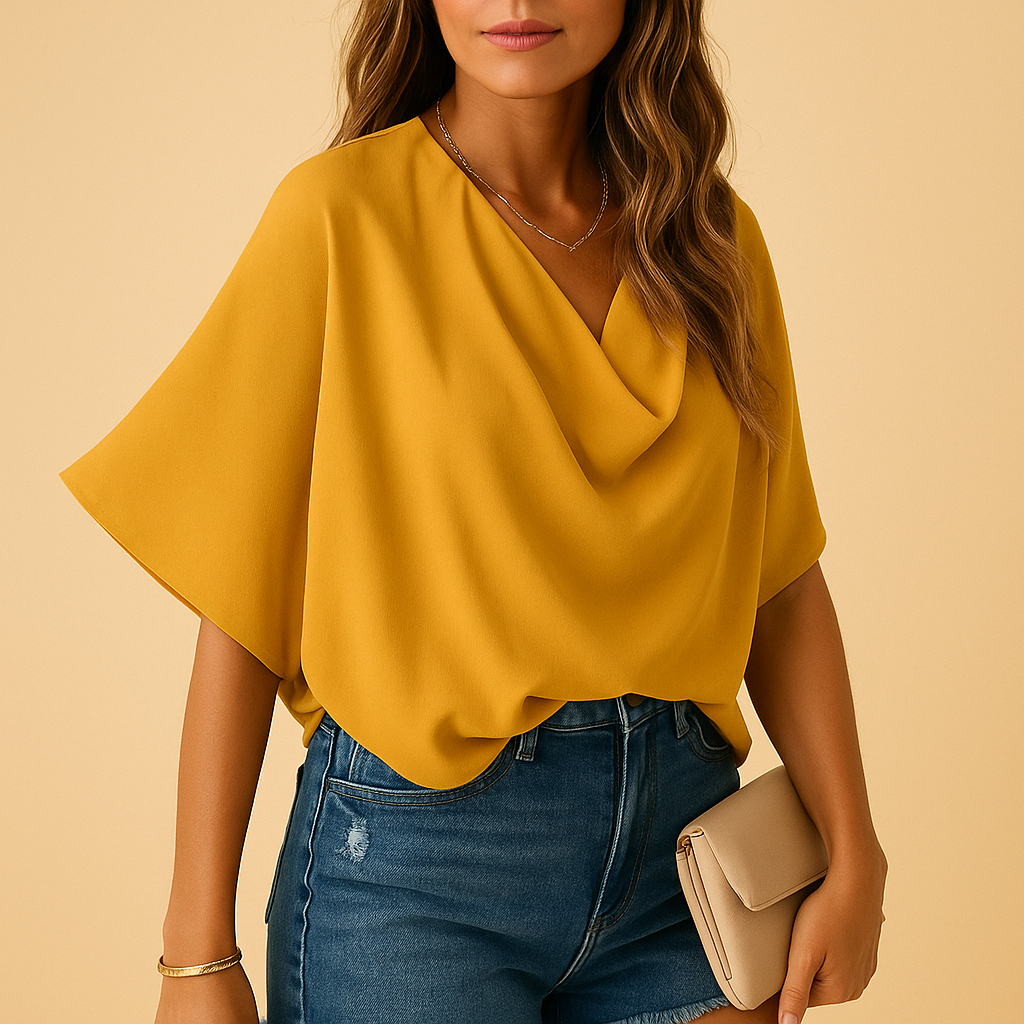 Loïs | Blusa in chiffon leggero con maniche a pipistrello per donna 3