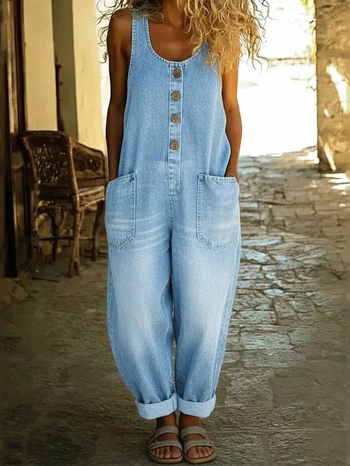 Tuta Donna Tessuto Morbido Stile Vintage Casual - Vesarelli