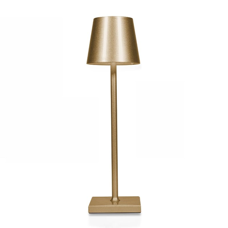 Lampada da Tavolo Ricaricabile Metallo Senza Fili Design Compatto