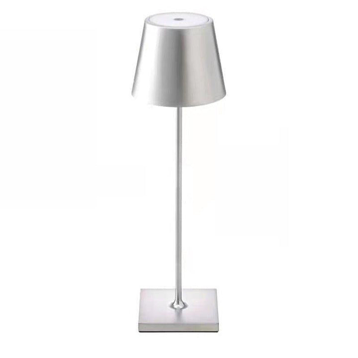 Lampada da Tavolo Ricaricabile Metallo Senza Fili Design Compatto