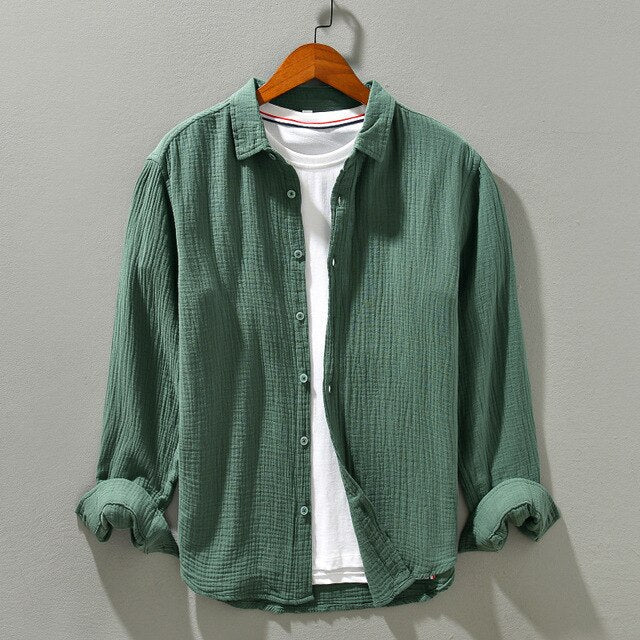 Luca | Camicia Uomo Essenziale a Maniche Lunghe per Ogni Occasione 8