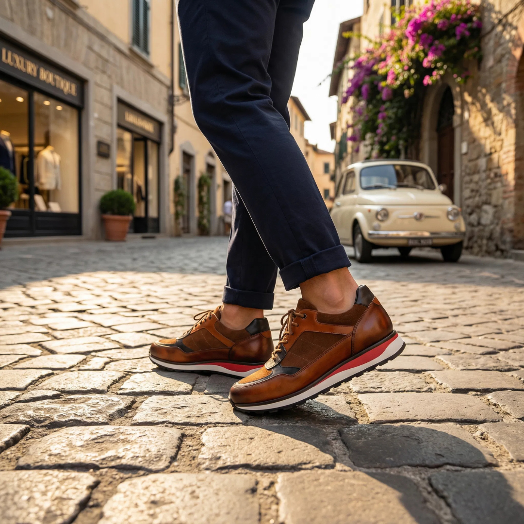 Luca | Eleganti Sneaker da Uomo in Pelle di Alta Qualità, Comode e Versatili per Ogni Occasione 4
