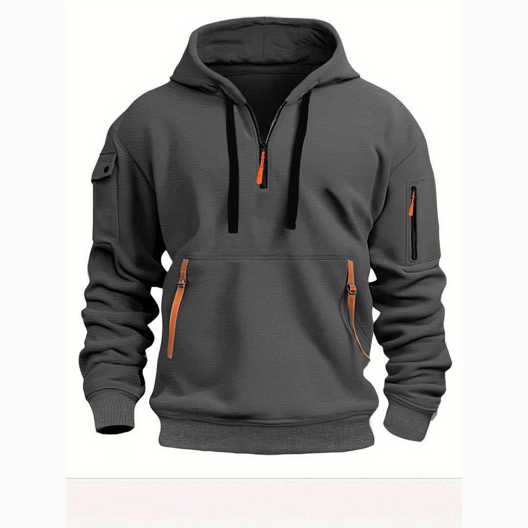 Luca | Felpa con Cappuccio Uomo – Comfort, Versatile & Mezza Zip 3