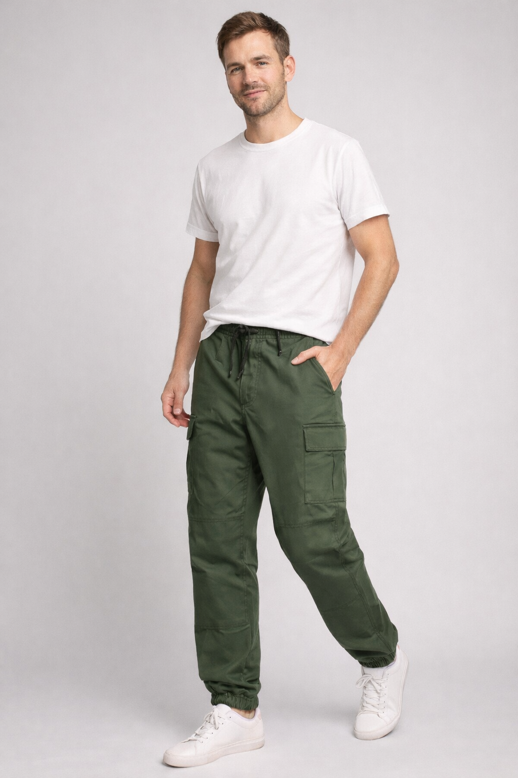 Pantaloni Cargo Uomo Tessuto High Tech Leggero Jogger - Vesarelli
