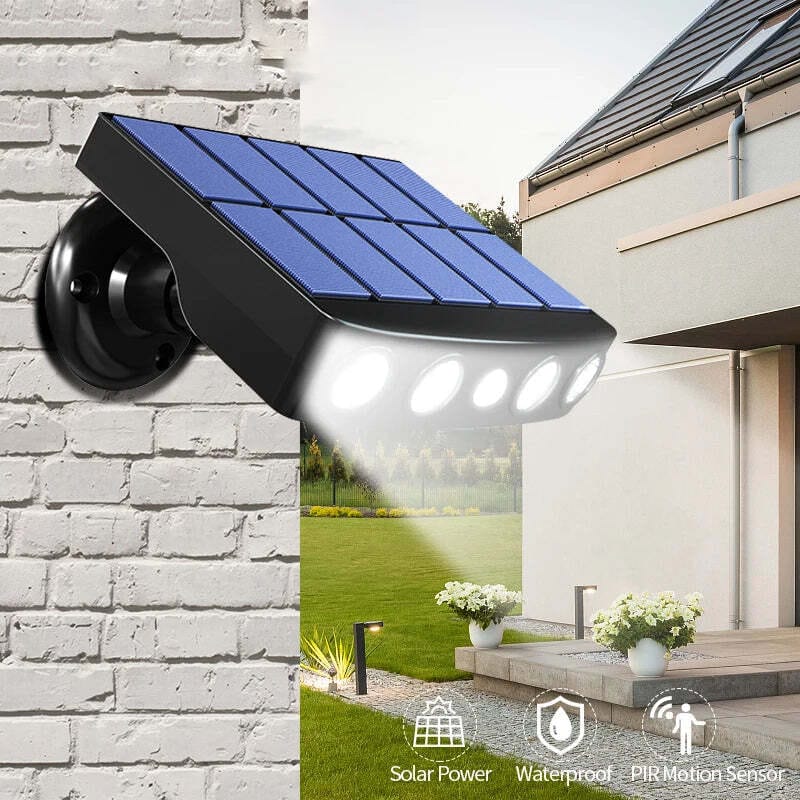 Luce Esterna Solare con Sensore Movimento PIR Impermeabile IP68 - Vesarelli