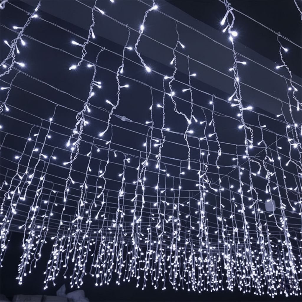 LuminaCascade | Splendide luci a forma di ghiacciolo per feste da esterno impermeabili 1
