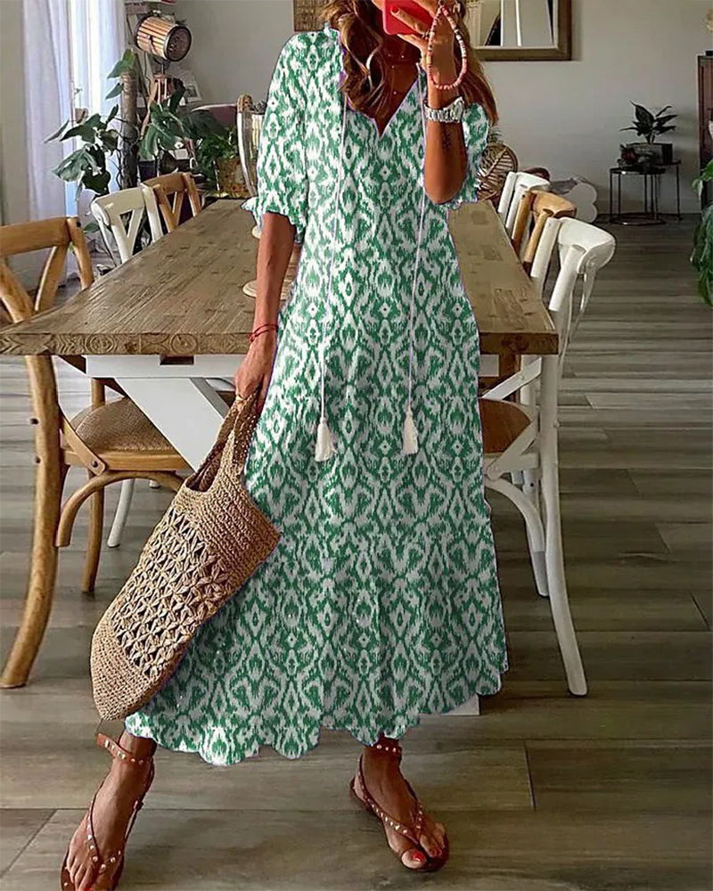 Luna | Abito lungo boho con stampa 2
