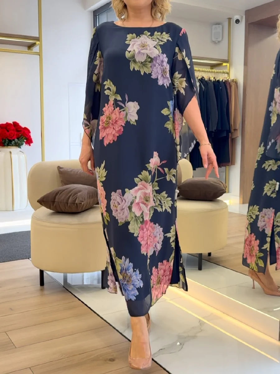 Abito Lungo Donna in Tessuto Leggero Vestibilità Elegante - Vesarelli