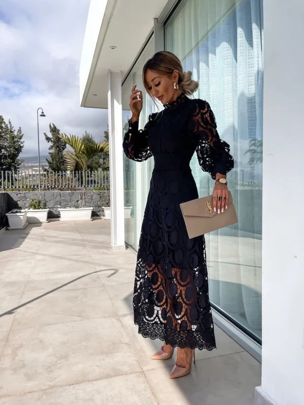 Abito Midi Cerimonia Donna Elegante Vestibilità Regolare