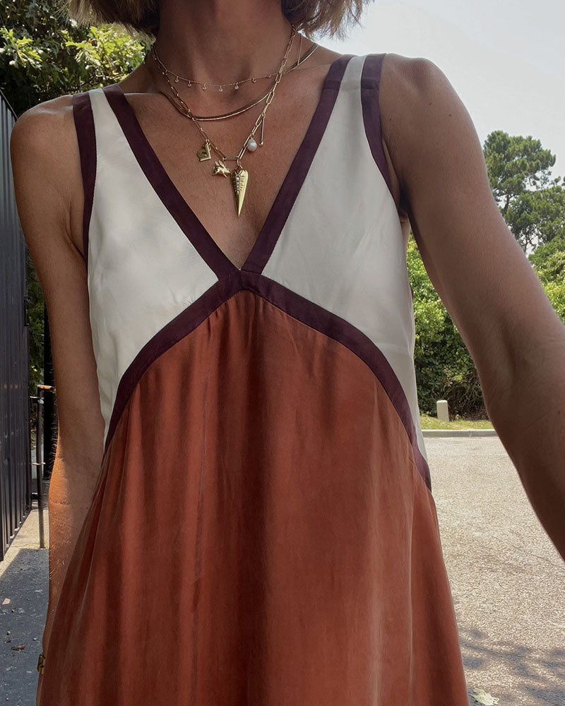 Abito Lungo Donna Tessuto Leggero Svolazzante Elegante