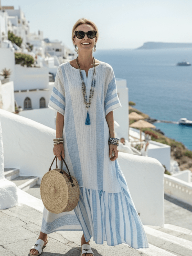 Abito Maxi Donna Fluido Traspirante Estivo - Vesarelli
